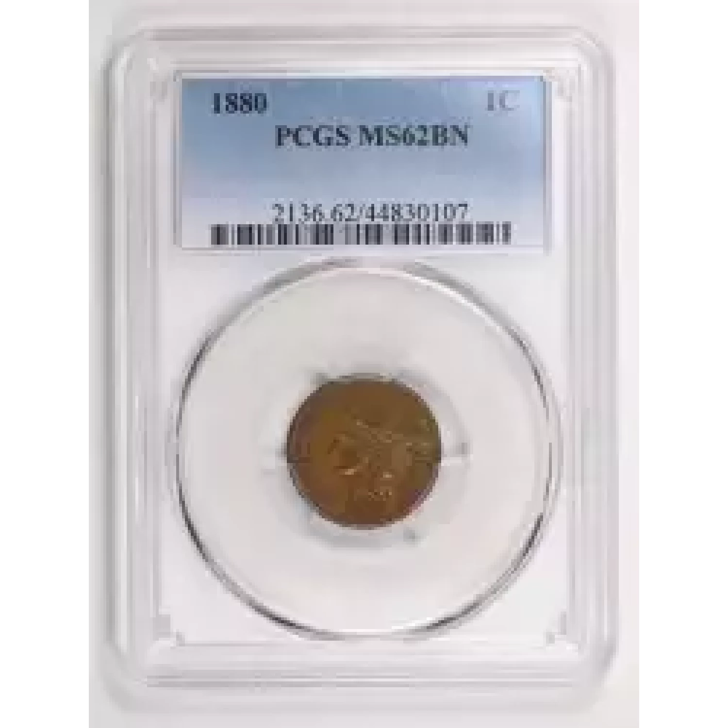 1880 Small Cents Indian Head PCGS MS 62 BN Lost Dutchman Rare Coins