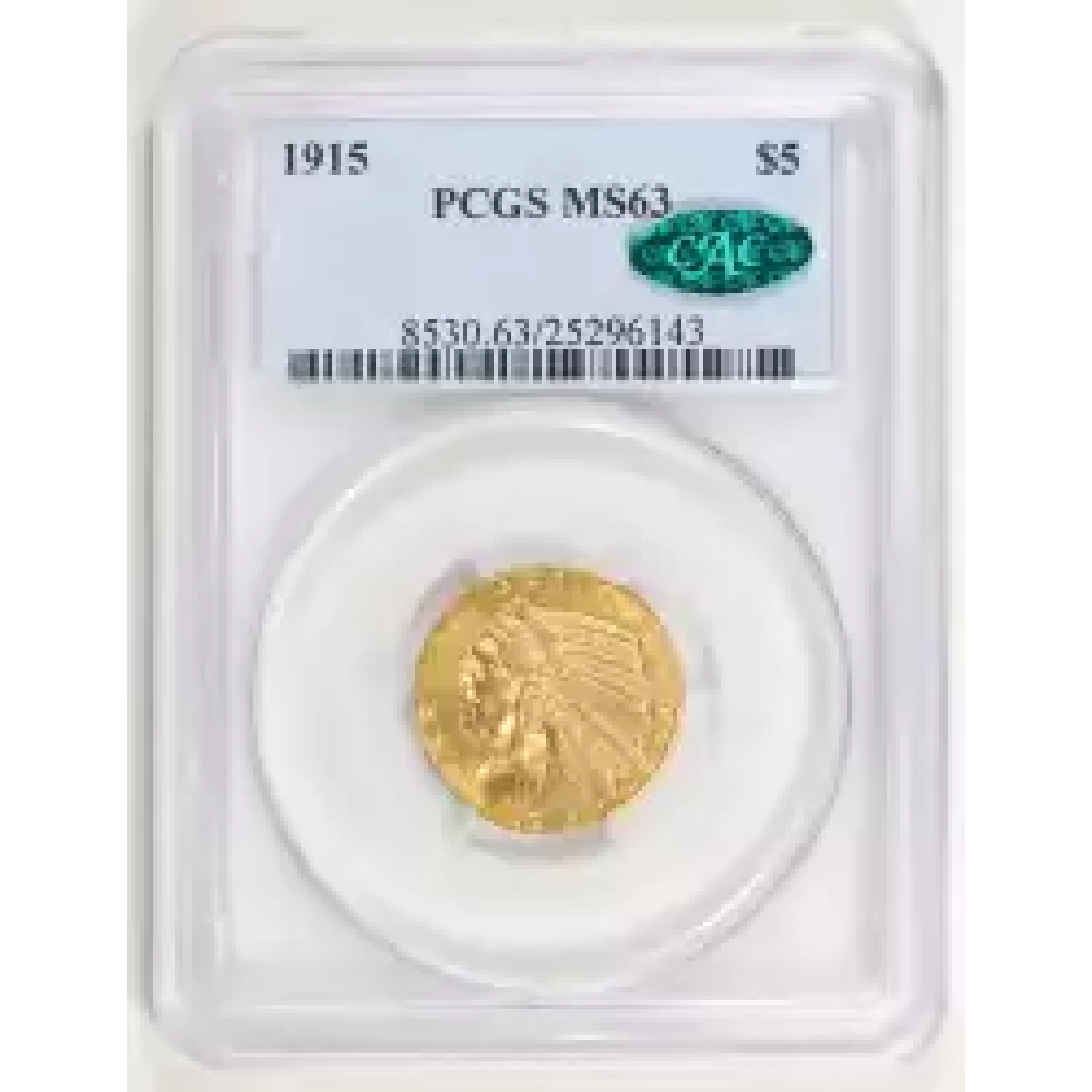 1915 Gold Half Eagles 5 Indian Head PCGS MS 63 CAC Lost Dutchman