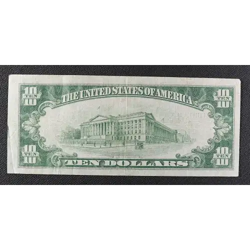 $10 1929 small brown seal. Small National Bank Notes 1801-2 (2)