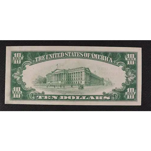 $10 1929 small brown seal. Small National Bank Notes 1801-2 (3)