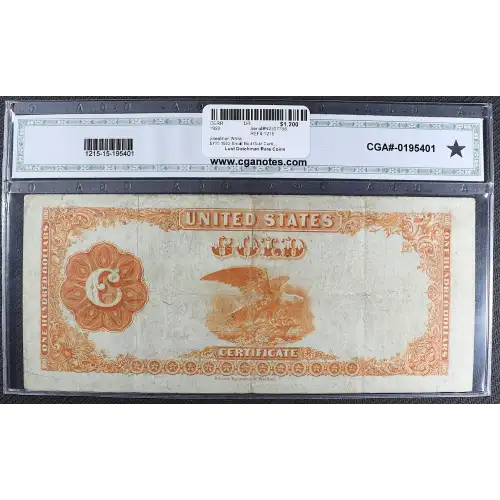 $100 1922 Small Red Gold Certificates 1215