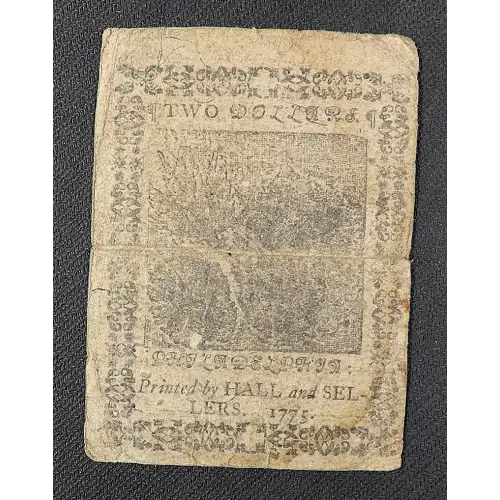 $2 November 29, 1775  CONTINENTAL CURRENCY CC-12 (2)