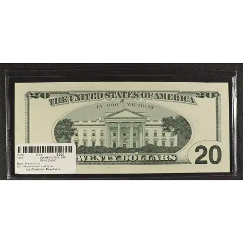 $20 1996 blue-Green seal. Small Size $20 Federal Reserve Notes 2083-C (2)
