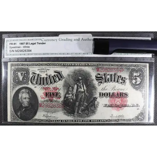 $5  Small Red, scalloped Legal Tender Issues 91