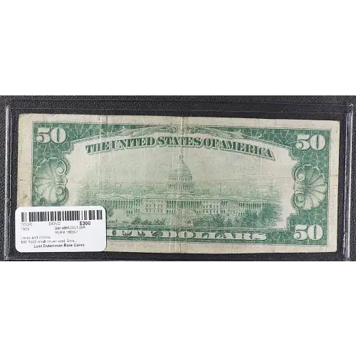 $50 1929 small brown seal. Small National Bank Notes 1803-1 (3)