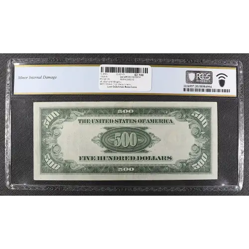 $500 1934-A.  High Denomination Notes 2202-G (2)