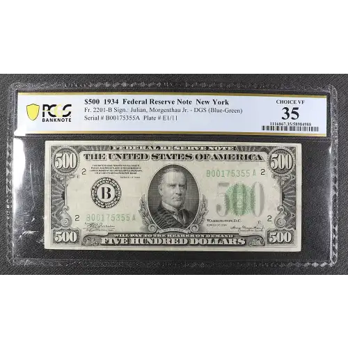 $500 1934  High Denomination Notes 2201-B
