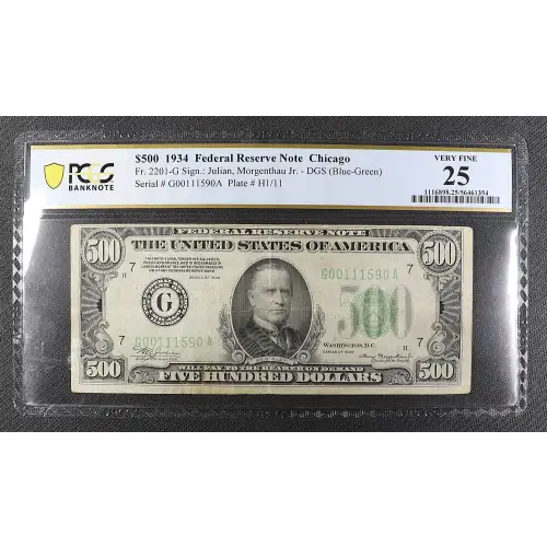 $500 1934  High Denomination Notes 2201-G (2)