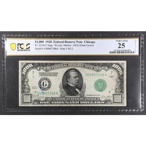 $1,000 1928  High Denomination Notes 2210-G (2)