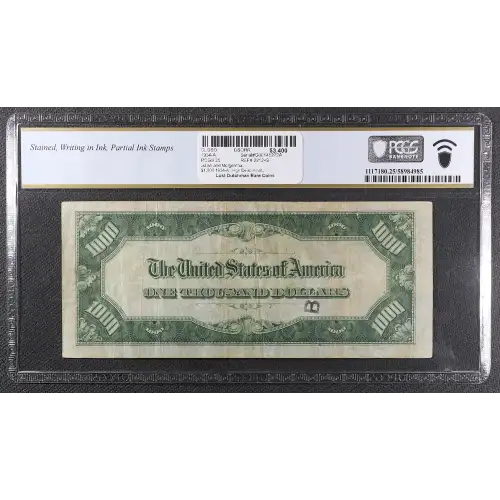 $1,000 1934-A.  High Denomination Notes 2212-G (2)