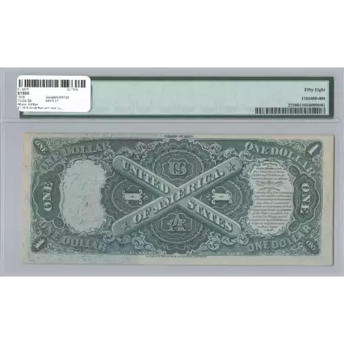 $1 1878 Small Red with rays Legal Tender Issues 27 (2)