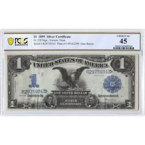 $1 1899 Blue Silver Certificates 228