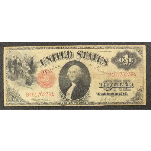 $1 1917 Small Red, scalloped Legal Tender Issues 36 (2)