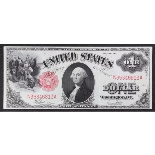 $1 1917 Small Red, scalloped Legal Tender Issues 39 (3)