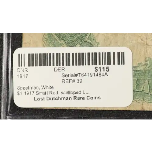 $1 1917 Small Red, scalloped Legal Tender Issues 39