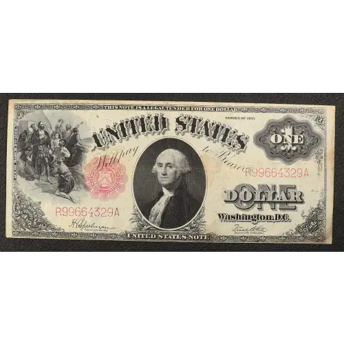 $1 1917 Small Red, scalloped Legal Tender Issues 39 (4)