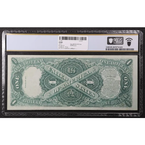 $1 1917 Small Red, scalloped Legal Tender Issues 39m (2)