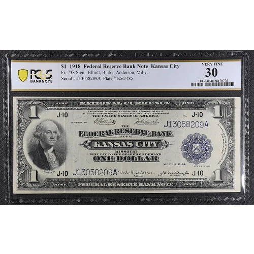 $1 1918  Federal Reserve Bank Notes 738