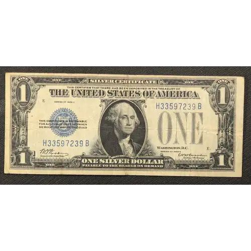 $1 1928-C blue seal. Small Silver Certificates 1603 (3)