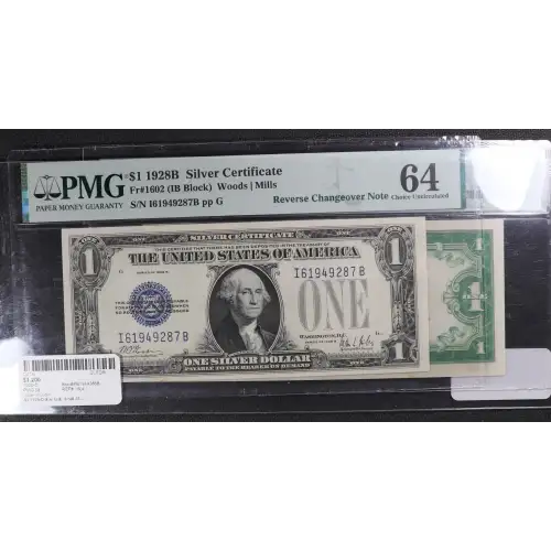 $1 1928-D blue seal. Small Silver Certificates 1604 (3)