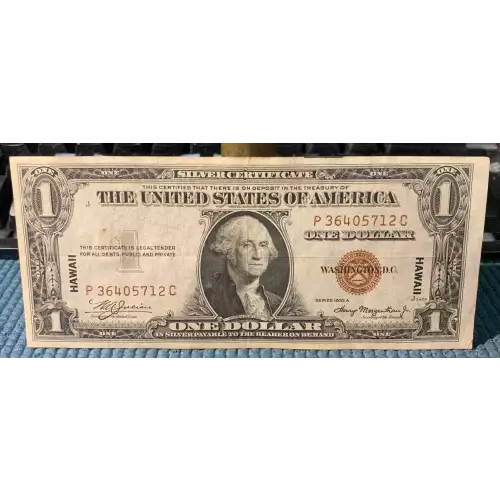 $1 1935-A brown seal Emergency Notes Issued During WW2 2300 (3)