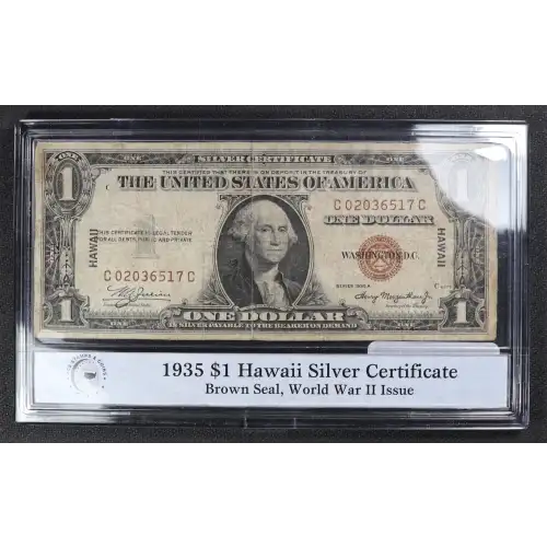$1 1935-A brown seal Emergency Notes Issued During WW2 2300