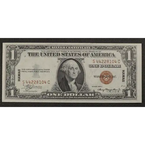 $1 1935-A brown seal Emergency Notes Issued During WW2 2300 (2)