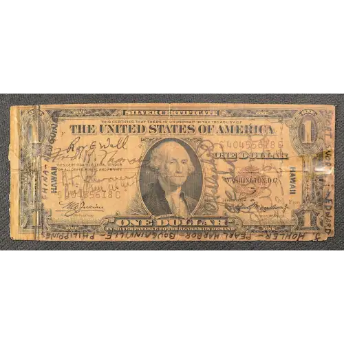 $1 1935-A brown seal Emergency Notes Issued During WW2 2300 (3)