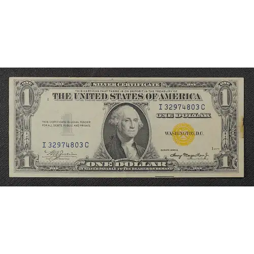 $1 1935-A yellow seal Emergency Notes Issued During WW2 2306 (2)