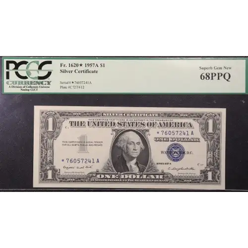 $1 1957-A blue seal. Small Silver Certificates 1620*