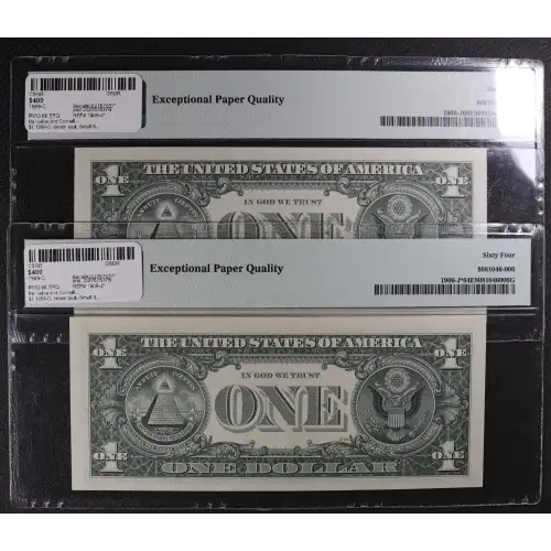 $1 1969-C. Green seal. Small Size $1 Federal Reserve Notes 1906-J*