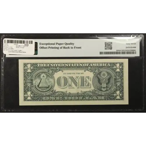 $1 1977-A. Green seal. Small Size $1 Federal Reserve Notes 1910-C (2)