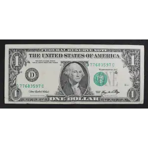 $1 2006 Green seal. Small Size $1 Federal Reserve Notes 1932-D