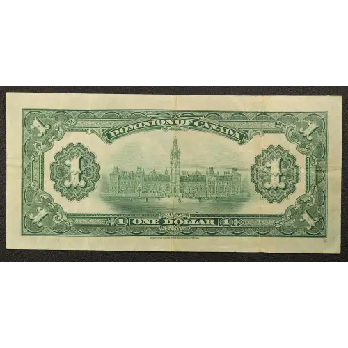 1 Dollar 17.3.1917, 1917 Issue c. With ABNCo. imprint. Signature Saunders at right Dominion of Canada 32 (2)