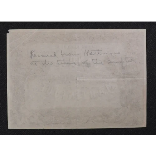 1 Franc 1870, 1870s Provisional Issue  Martinique 5A