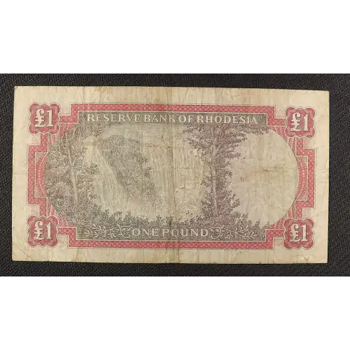 1 Pound 15.6.1966-14.10.1968, 1966 Issue b. 18.8.1967 Rhodesia 28 (3)