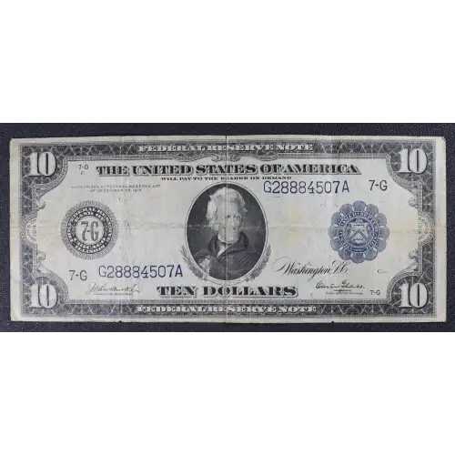 $10 1914 Blue Seal Federal Reserve Notes 929 (3)