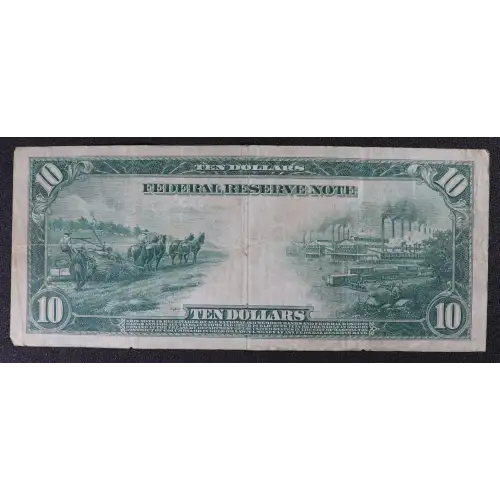 $10 1914 Blue Seal Federal Reserve Notes 929