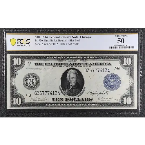$10 1914 Blue Seal Federal Reserve Notes 930 (2)