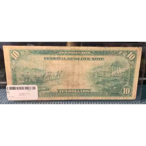 $10 1914 Red Seal Federal Reserve Notes 951A