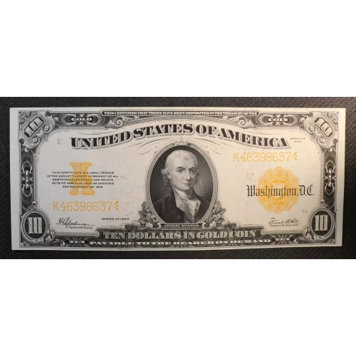 $10 1922 Gold Gold Certificates 1173 (3)