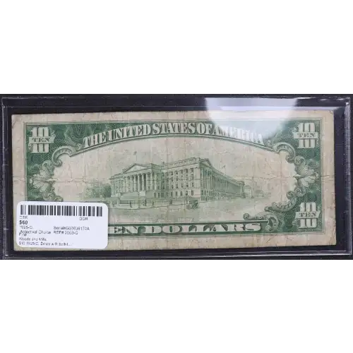 $10 1928-C. Exists with both light and dark Green seals Small Size $10 Federal Reserve Notes 2003-G (2)