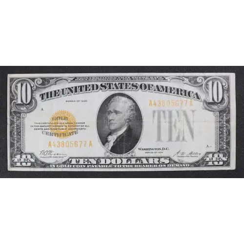 $10 1928 Gold Seal Small Size Gold Certificates 2400 (3)