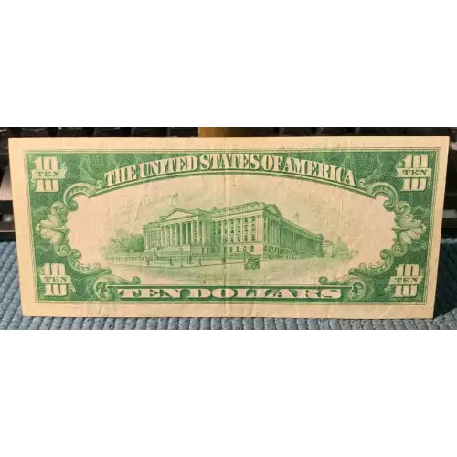 $10 1928 Green Seal Small Size $10 Federal Reserve Notes 2000-I