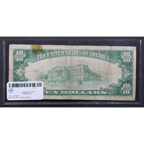 $10 1928 Green Seal Small Size $10 Federal Reserve Notes 2000-I* (3)