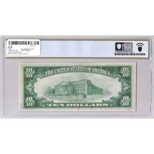 $10 1929 brown seal Small Federal Reserve Bank Notes 1860-B