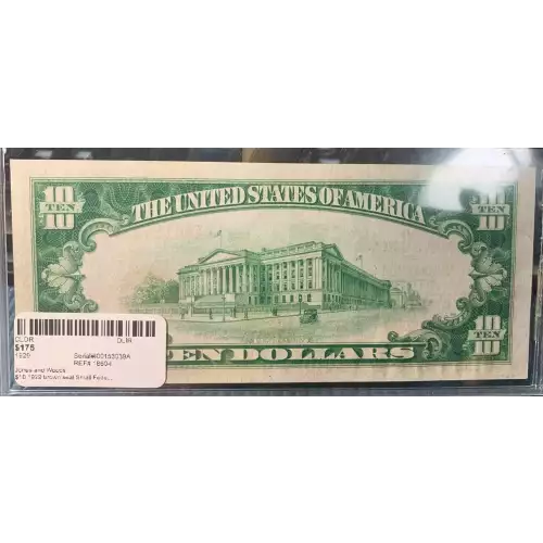 $10 1929 brown seal Small Federal Reserve Bank Notes 1860-I (3)