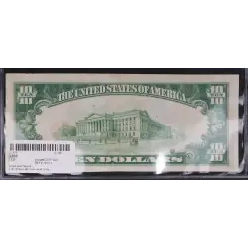 $10 1929 small brown seal. Small National Bank Notes 1801-1 (3)