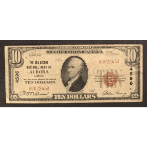 $10 1929 small brown seal. Small National Bank Notes 1801-1 (3)