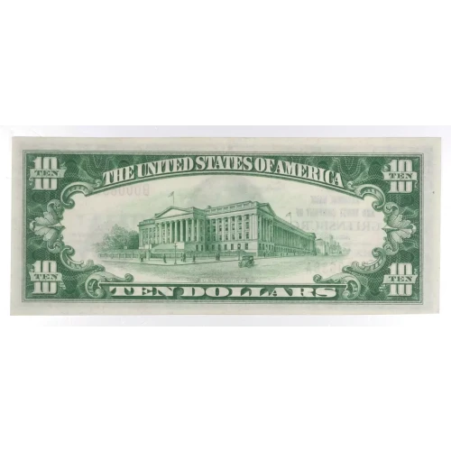 $10 1929 small brown seal. Small National Bank Notes 1801-1